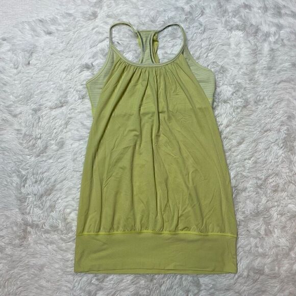 Lululemon Tank Top No Limits Yellow Womens Size 8 Athletic Shirt Gym Workout - Picture 1 of 7